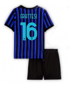 Inter Milan Davide Frattesi #16 Maglia Gara Casa Repliche 2025-26 Bambino Maniche Corte Inter Milan Davide Frattesi #16 Maglia Gara Casa Repliche 2025-26 Bambino Maniche Corte